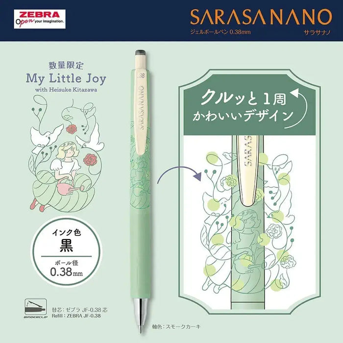 Zebra Pen Sarasa Nano Gel Ink Pen 0.38mm Black 4 Pack