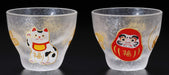 Aderia Cup Pair Set - Medeta Mono Beckoning Cat/Daruma 90Ml - Japan Gift Box S-6285-Kiichin - The #1 Place for Japanese Goods in Your Hand!