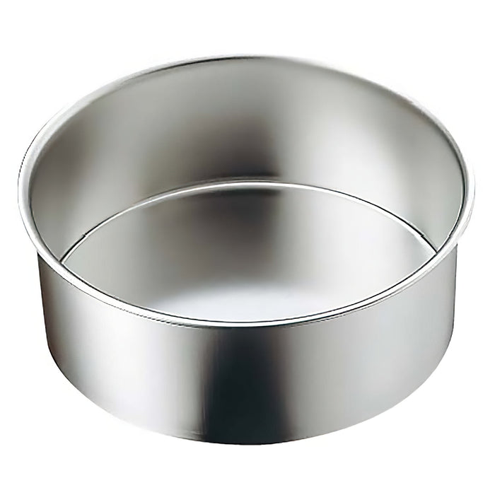 Akagawa Stainless Steel Round Cake Pan - Durable and Versatile-Kiichin - The #1 Place for Japanese Goods in Your Hand!