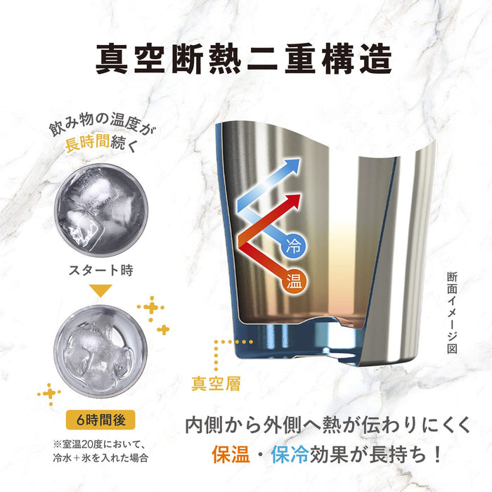 Atlas Ast-420Bl Stainless Steel Tumbler 420ml - Lightweight Blue Vacuum Insulated Drinkware-Kiichin - The #1 Place for Japanese Goods in Your Hand!