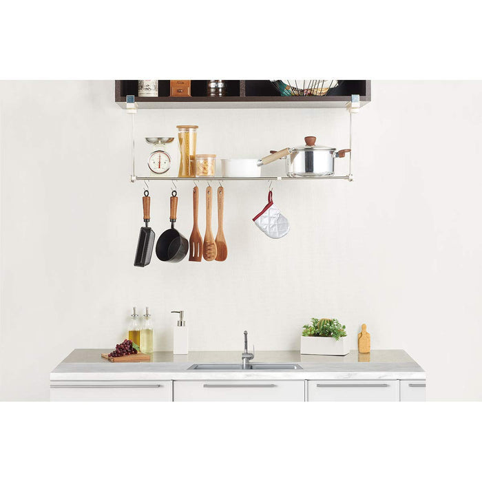 Bestco Japan Stainless Kitchen Rack - 1 Tier Telescopic Shelf, Gray (NY-1005)-Kiichin - The #1 Place for Japanese Goods in Your Hand!