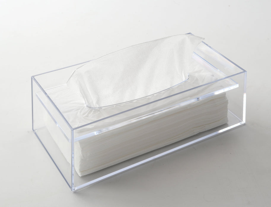 Rectangular Transparent Tissue Case by Butterfly Plastic Industry Japan - 125X244X86H (Mm)-Kiichin - The #1 Place for Japanese Goods in Your Hand!