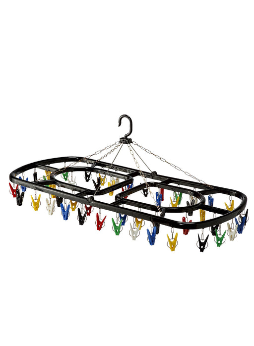 Cb Japan Laundry Clothesline Hanger - Resin Frame, 48 Pinch Jumbo Square Hook-Kiichin - The #1 Place for Japanese Goods in Your Hand!