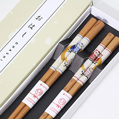 Kobayashi Lacquerware Owl Chopsticks Set - Made in Japan-Kiichin - The #1 Place for Japanese Goods in Your Hand!