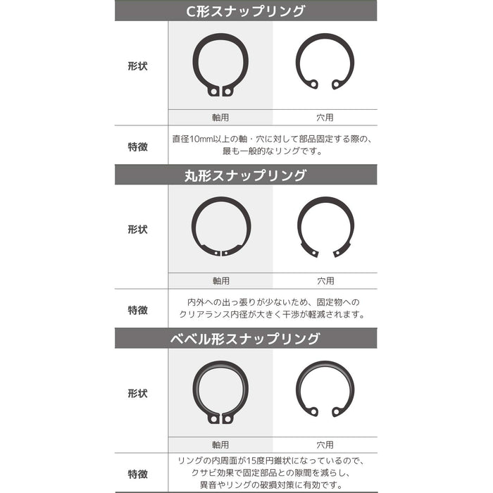 Engineer PZ-16 Snap Ring Pliers for Shafts C/Round Type-Kiichin - The #1 Place for Japanese Goods in Your Hand!