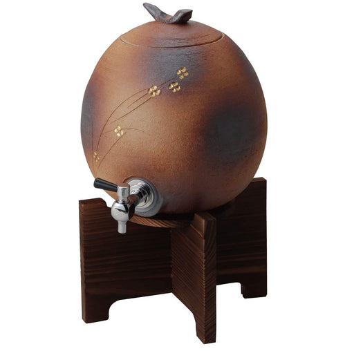 Ziyue Kiln Japanese Fire Color Small Flower Server - 3000Cc Brown Tokiwa Tokiya Pro-Kiichin - The #1 Place for Japanese Goods in Your Hand!