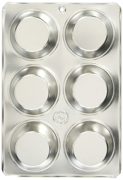 Kubodera Light Metal Industry Japan Tin Muffin Mold #100 - 6 Piece Set-Kiichin - The #1 Place for Japanese Goods in Your Hand!