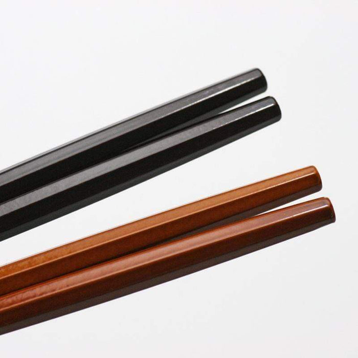 Fukui Craft 22.5Cm Teak Brown Octagonal Non-Slip Chopsticks - Authentic Japanese Priority-Kiichin - The #1 Place for Japanese Goods in Your Hand!