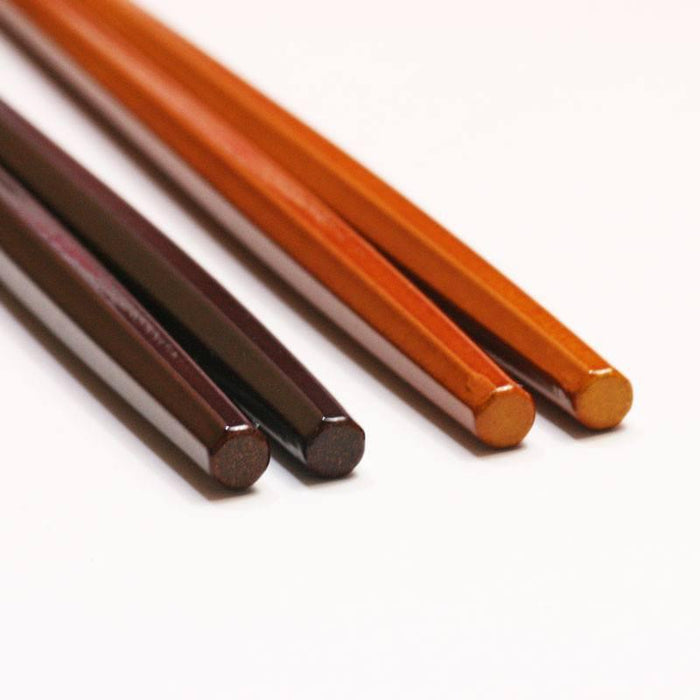 Fukui Craft 22.5Cm Teak Brown Octagonal Non-Slip Chopsticks - Authentic Japanese Priority-Kiichin - The #1 Place for Japanese Goods in Your Hand!