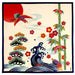 Hama Pattern Japanese Wrapping Cloth - 50cm, Sunny Day Design-Kiichin - The #1 Place for Japanese Goods in Your Hand!