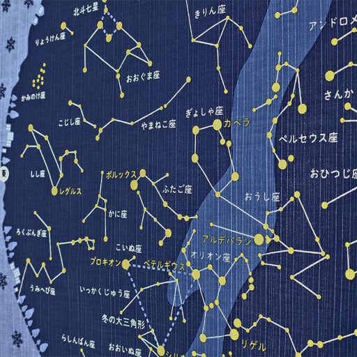 Hama Pattern Winter Constellations Wrapping Cloth - 50cm Hamamonyo Small Cloth-Kiichin - The #1 Place for Japanese Goods in Your Hand!