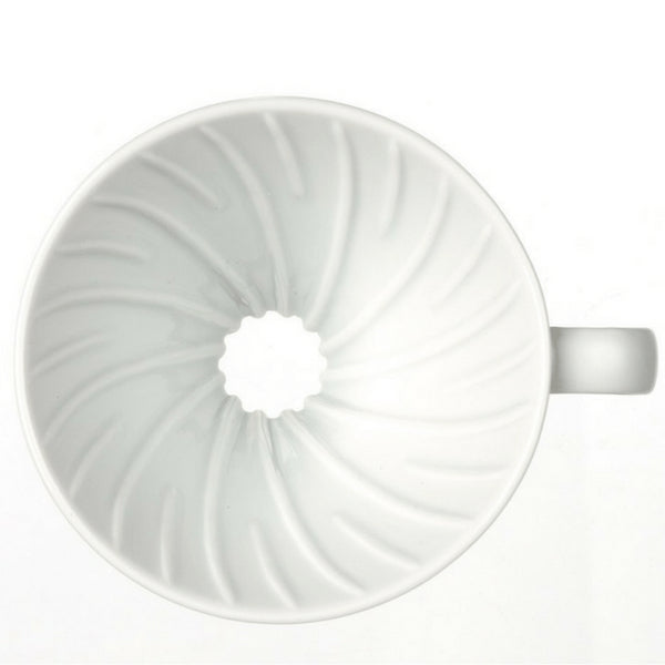 Hario V60 Arita Porcelain Handcrafted Pour Over Coffee Dripper (1-4 Cups) with Scoop-Kiichin - The #1 Place for Japanese Goods in Your Hand!