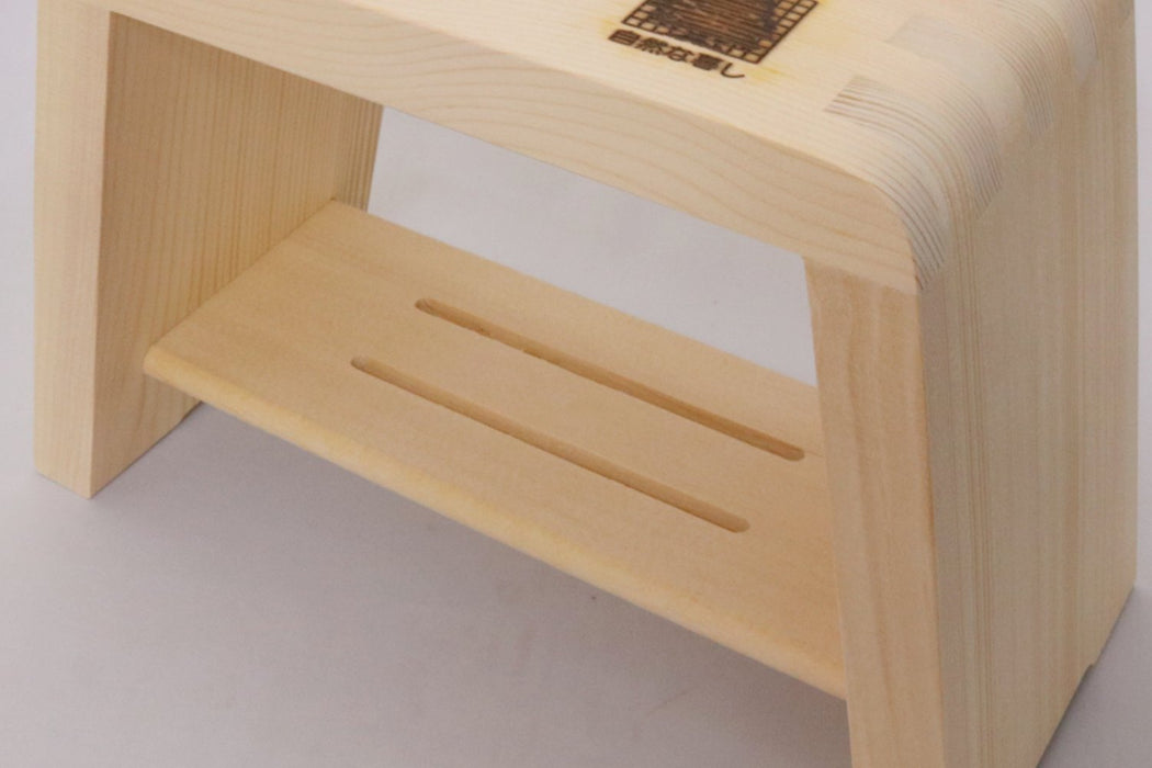 Ichihara Woodworks Mokkosho Bath Chair Yuyu School - Japanese Design | 25X16X23Cm-Kiichin - The #1 Place for Japanese Goods in Your Hand!