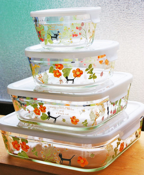 Iwaki Japan Heat Resistant Glass Storage Container - Colorful Herbs Square M 800Ml-Kiichin - The #1 Place for Japanese Goods in Your Hand!