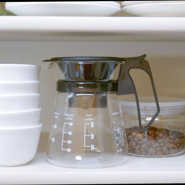 Agc Techno Glass Heat Resistant Coffee Pot with Dripper-Kiichin - The #1 Place for Japanese Goods in Your Hand!