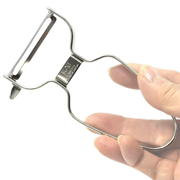 Kai Corporation Stainless Steel Peeler - Made in Japan (DH7163)-Kiichin - The #1 Place for Japanese Goods in Your Hand!