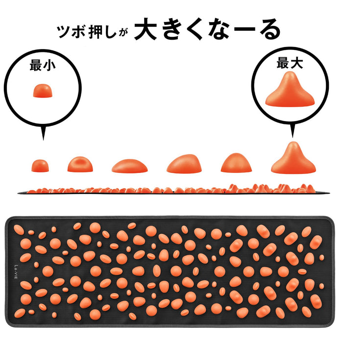 La-Vie Foot Pot Mat - Japan's Pressure Point Arch Support in Black & Orange-Kiichin - The #1 Place for Japanese Goods in Your Hand!