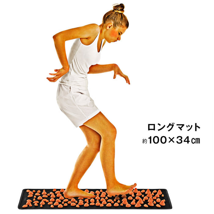 La-Vie Foot Pot Mat - Japan's Pressure Point Arch Support in Black & Orange-Kiichin - The #1 Place for Japanese Goods in Your Hand!