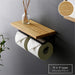 Lowya Double Wooden Toilet Paper Holder with Iron Shelf - Natural Japanese Design-Kiichin - The #1 Place for Japanese Goods in Your Hand!