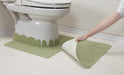 Sanko Mitsuba Okunaga Toilet Mat - Green, 60x90cm, Made in Japan, Washable & Deodorant-Kiichin - The #1 Place for Japanese Goods in Your Hand!