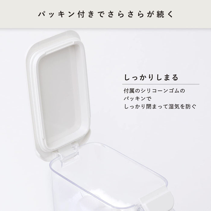 Marna Gray Seasoning Pot with Spoon - Moisture Prevention Container for Salt and Sugar-Kiichin - The #1 Place for Japanese Goods in Your Hand!