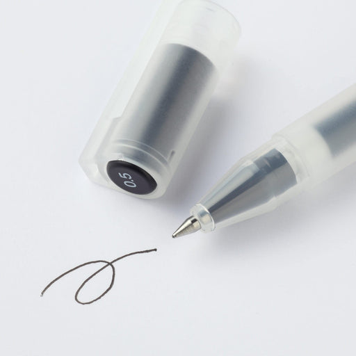 Mujirushi Ryohin 10-Pack Black Gel Ink Ballpoint Pen 0.5mm Tip-Kiichin - The #1 Place for Japanese Goods in Your Hand!
