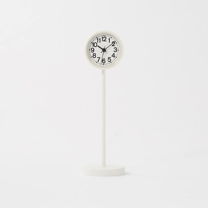 Mujirushi Ryohin Mini White Park Clock - MJ-PCM2 44275740 - 55x55x182mm-Kiichin - The #1 Place for Japanese Goods in Your Hand!