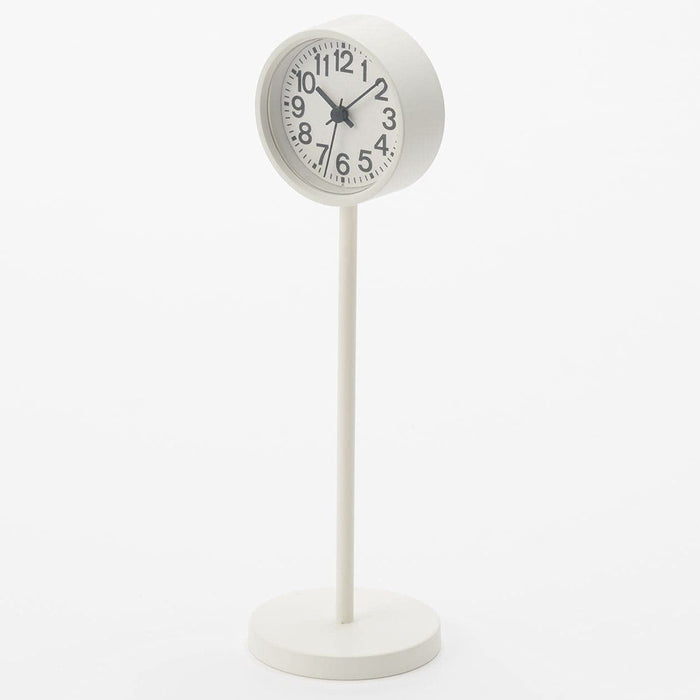 Mujirushi Ryohin Mini White Park Clock - MJ-PCM2 44275740 - 55x55x182mm-Kiichin - The #1 Place for Japanese Goods in Your Hand!