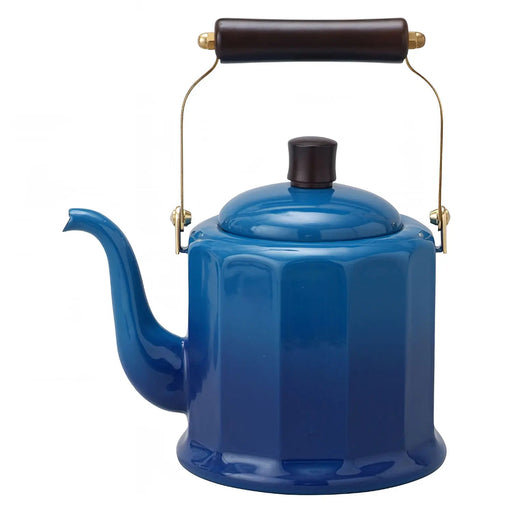 Noda Horo Enamelware Induction 12-Sided Classic Kettle - Blue-Kiichin - The #1 Place for Japanese Goods in Your Hand!
