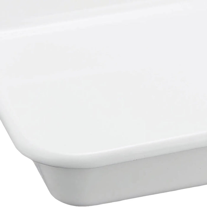 Noda Horo Enamel Nestable Meal Prep Baking Tray No.6 - White Series-Kiichin - The #1 Place for Japanese Goods in Your Hand!