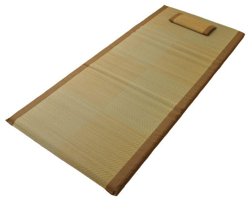 Ikehiko Corporation Japan Noah Floor Mat & Pillow Set Brown 90X200Cm Mat & 40X20Cm Pillow-Kiichin - The #1 Place for Japanese Goods in Your Hand!