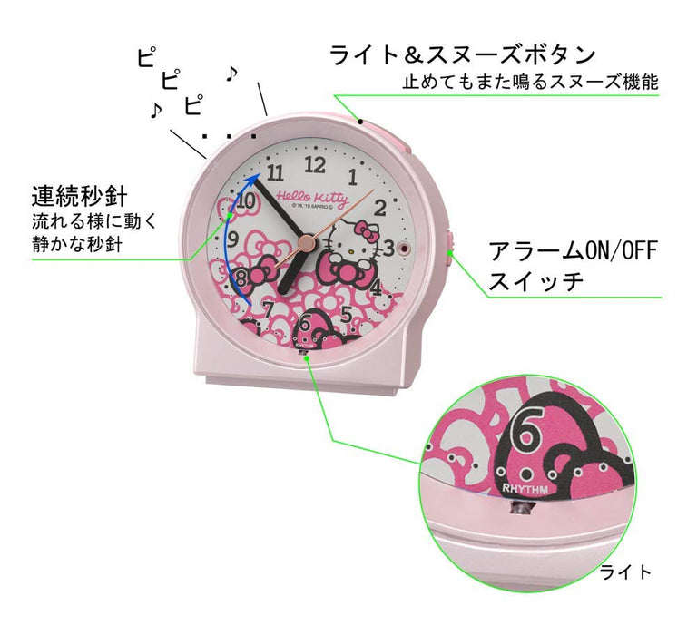 Hello Kitty Wall Clock - 9.6X9.2X5.5Cm Japan Alarm Clock-Kiichin - The #1 Place for Japanese Goods in Your Hand!