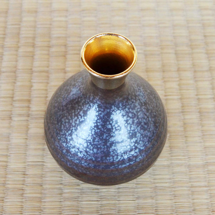 Arita Ware Sake Set 1 Tokkuri Bottle + 2 Ochoko Cups - Crystal Gold Ceramic-Kiichin - The #1 Place for Japanese Goods in Your Hand!