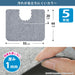 Sanko Mitsuba Men's Urinal Mats - 5Pcs Gray Floor Stain Prevention - Japan Made - Kh-16 - 55x44cm-Kiichin - The #1 Place for Japanese Goods in Your Hand!