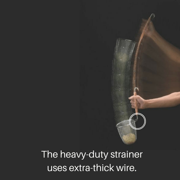 Shinetsu Works Japan Stainless Steel Ramen Tebo - Heavy-Duty 10 Mesh Fine Noodle Strainer-Kiichin - The #1 Place for Japanese Goods in Your Hand!