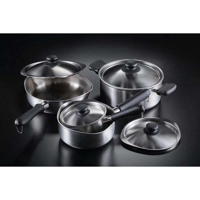 Authentic Nihon Yoshokki 22Cm Stainless Steel Induction Saucepan - Made in Japan-Kiichin - The #1 Place for Japanese Goods in Your Hand!