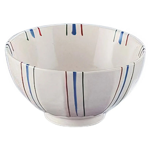 Mino Ware Pottery Rice Bowl Sanshoku-Tokusa 11.5Cm - Authentic Japanese Ceramic Dish-Kiichin - The #1 Place for Japanese Goods in Your Hand!