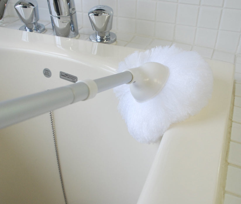 Yamazaki Sangyo Japan Bath Brush Telescopic Antibacterial White 174966-Kiichin - The #1 Place for Japanese Goods in Your Hand!